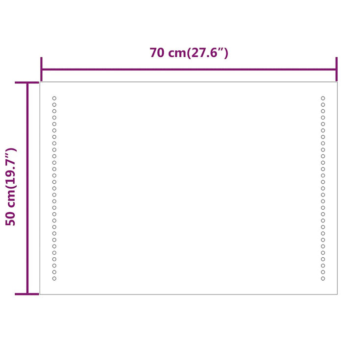 Oglindă de baie cu LED, 70x50 cm - WALTI WALTI