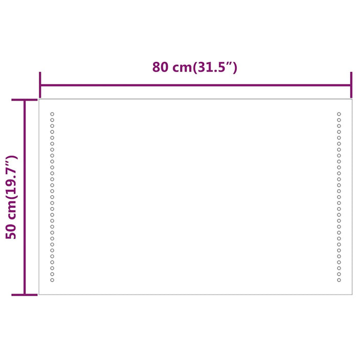 Oglindă de baie cu LED, 80x50 cm - WALTI WALTI