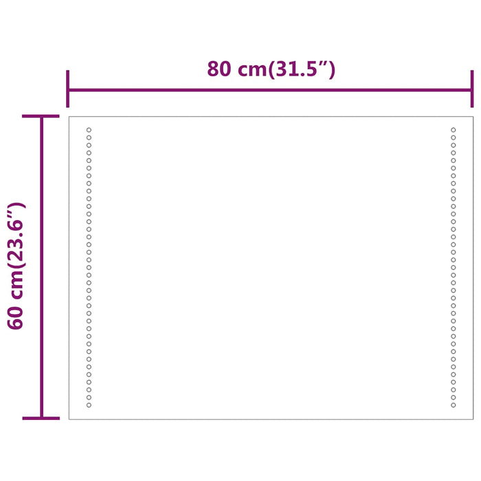 Oglindă de baie cu LED, 80x60 cm - WALTI WALTI