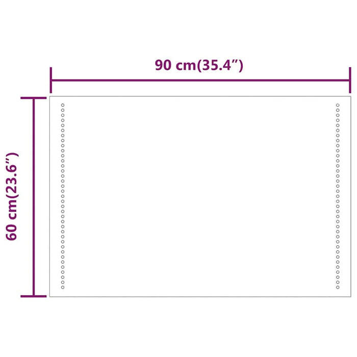 Oglindă de baie cu LED, 90x60 cm - WALTI WALTI