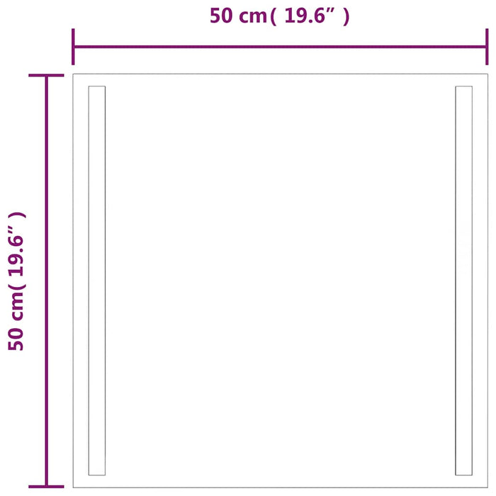 Oglindă de baie cu LED, 50x50 cm - WALTI WALTI