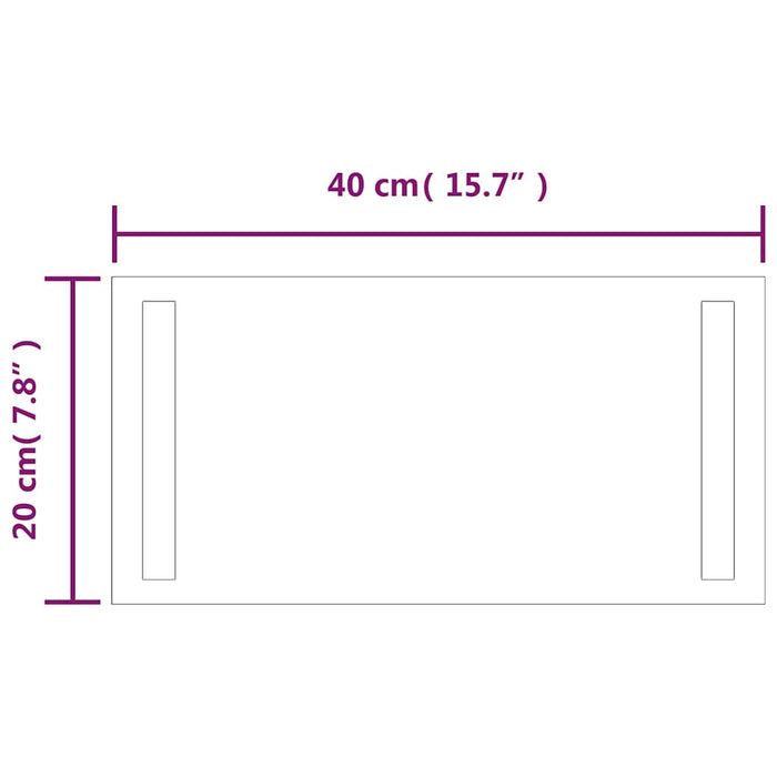 Oglindă de baie cu LED, 40x20 cm WALTI