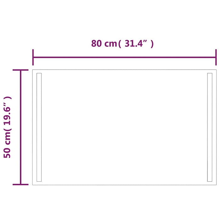 Oglindă de baie cu LED, 80x50 cm - WALTI WALTI