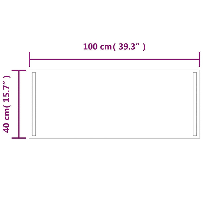 Oglindă de baie cu LED, 100x40 cm - WALTI WALTI