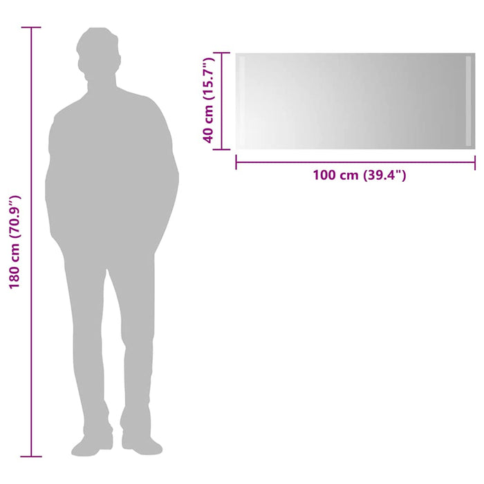 Oglindă de baie cu LED, 100x40 cm - WALTI WALTI
