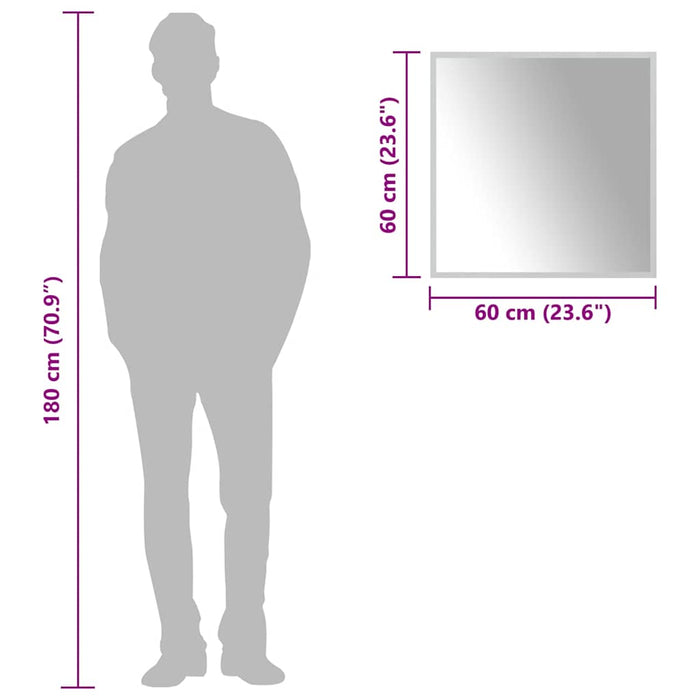 Oglinda de baie cu LED, 60x60 cm - WALTI WALTI