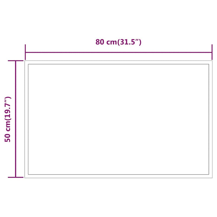 Oglindă de baie cu LED, 80x50 cm - WALTI WALTI