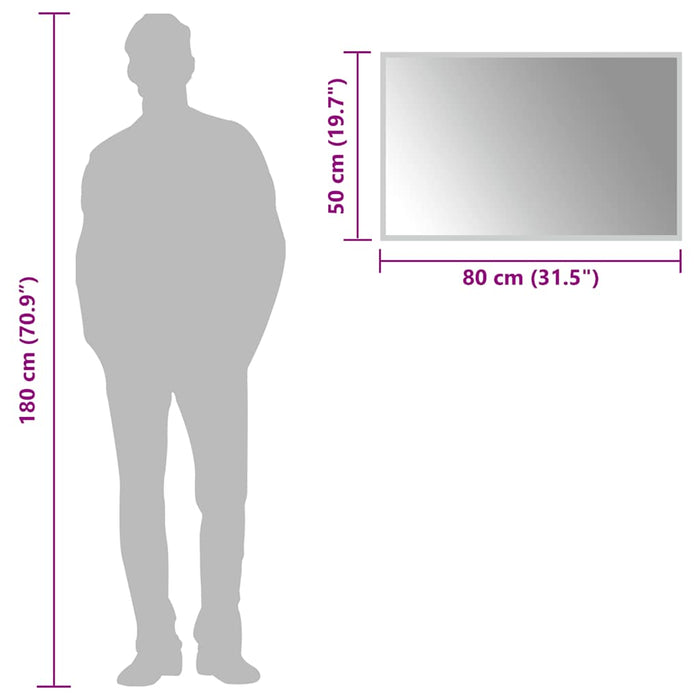 Oglindă de baie cu LED, 80x50 cm - WALTI WALTI