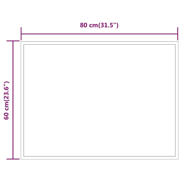 Oglindă de baie cu LED, 80x60 cm - WALTI WALTI