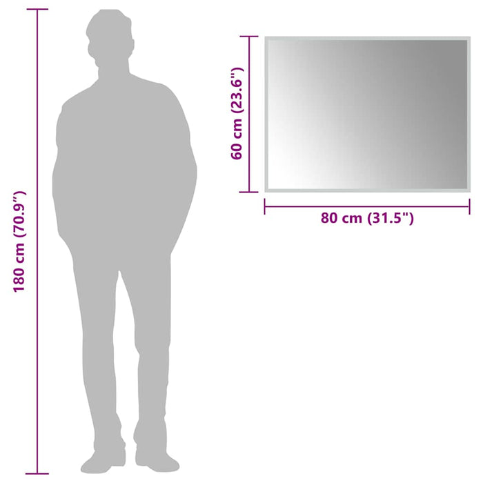 Oglindă de baie cu LED, 80x60 cm - WALTI WALTI