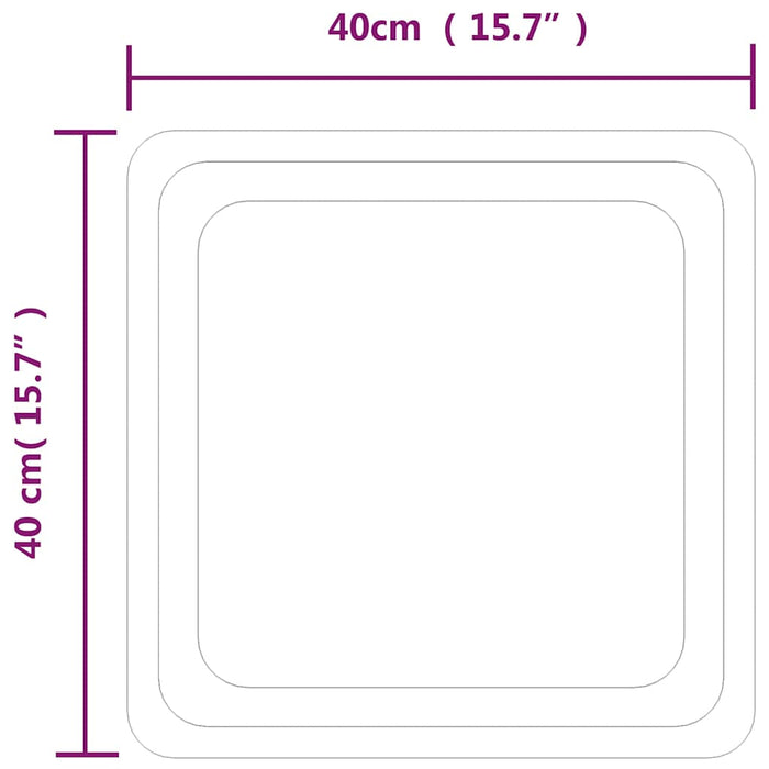 Oglindă de baie cu LED, 40x40 cm - WALTI WALTI
