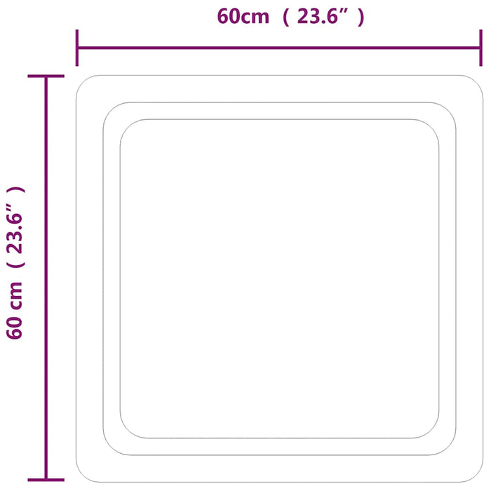Oglinda de baie cu LED, 60x60 cm - WALTI WALTI