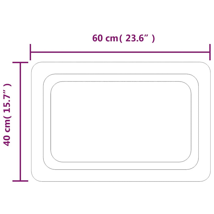 Oglinda de baie cu LED, 60x40 cm - WALTI WALTI
