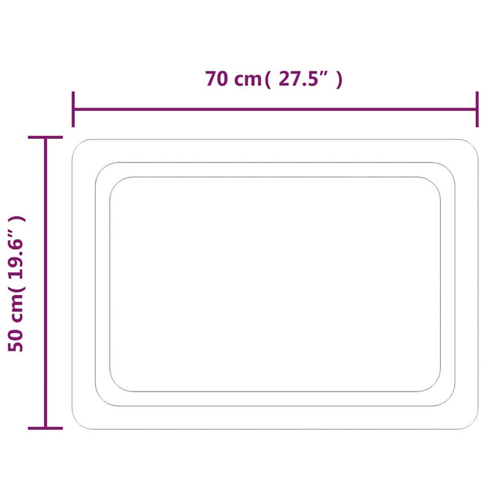 Oglindă de baie cu LED, 70x50 cm - WALTI WALTI
