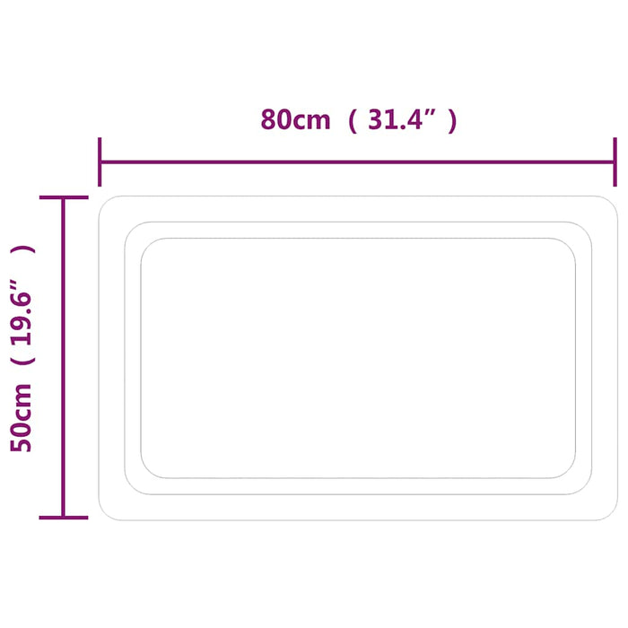 Oglindă de baie cu LED, 80x50 cm - WALTI WALTI