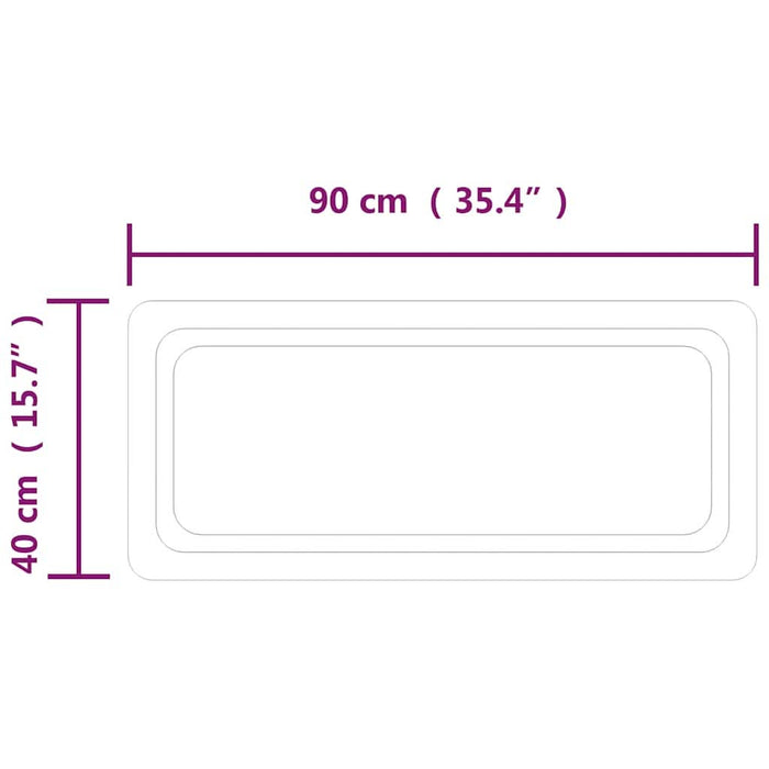 Oglindă de baie cu LED, 90x40 cm - WALTI WALTI
