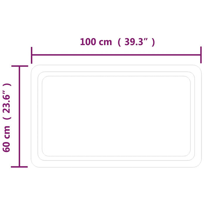 Oglindă de baie cu LED, 100x60 cm - WALTI WALTI