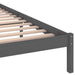 Cadru de pat, gri, 200x200 cm, lemn masiv de pin - WALTI WALTI