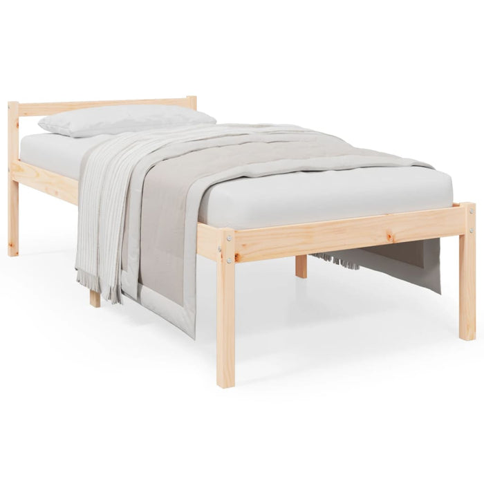 Pat pentru seniori mic single, 75x190 cm, lemn masiv de pin - WALTI WALTI