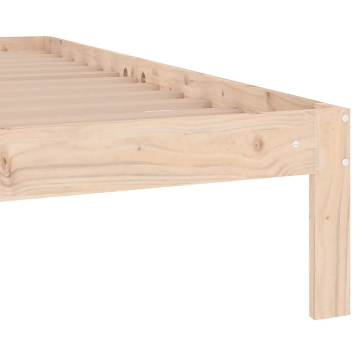 Cadru de pat mic single, 75x190 cm, lemn masiv WALTI