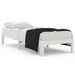 Cadru de pat mic single, alb, 75x190 cm, lemn masiv - WALTI WALTI
