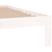 Cadru de pat mic single, alb, 75x190 cm, lemn masiv - WALTI WALTI