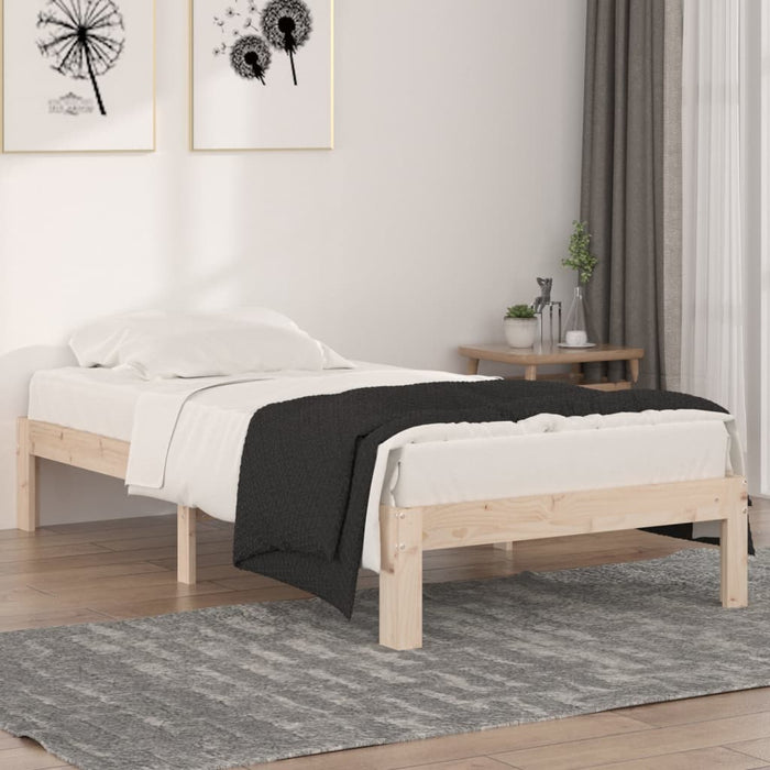 Cadru de pat single, 90x190 cm, lemn masiv - WALTI WALTI