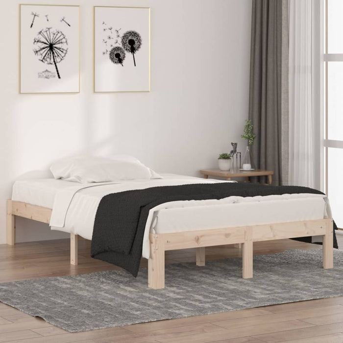Cadru de pat mic dublu, 120x190 cm, lemn masiv WALTI
