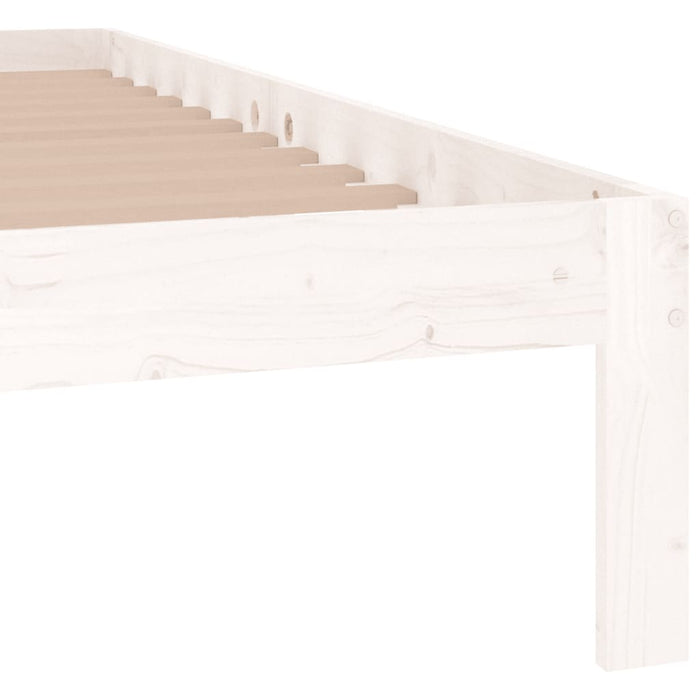 Cadru de pat, alb, 140x190 cm, lemn masiv de pin - WALTI WALTI