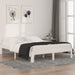Cadru de pat, alb, 140x190 cm, lemn masiv de pin - WALTI WALTI