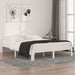 Cadru de pat King Size, alb, 150x200 cm, lemn masiv - WALTI WALTI