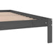 Cadru de pat, gri, 200x200 cm, lemn masiv de pin - WALTI WALTI