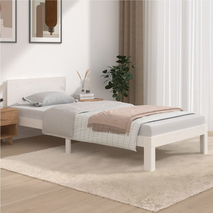 Cadru de pat, alb, 90x200 cm, lemn masiv de pin - WALTI WALTI