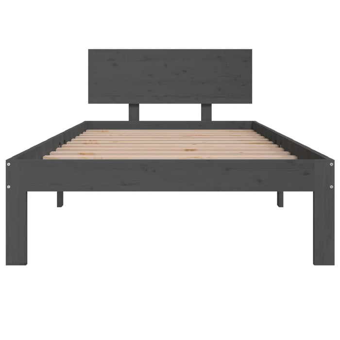 Cadru de pat, gri, 90x200 cm, lemn masiv de pin - WALTI WALTI