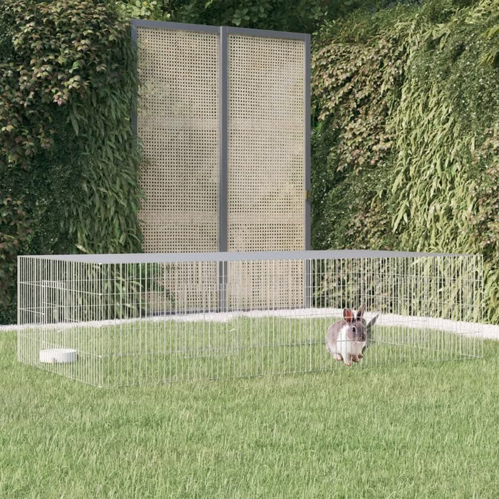 Cușcă pentru iepuri, 2 panouri, 220x110x55 cm, fier galvanizat - WALTI WALTI