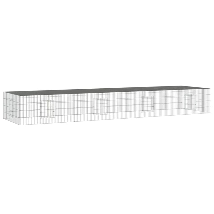 Cușcă pentru iepuri, 4 panouri, 325x109x54 cm, fier galvanizat - WALTI WALTI