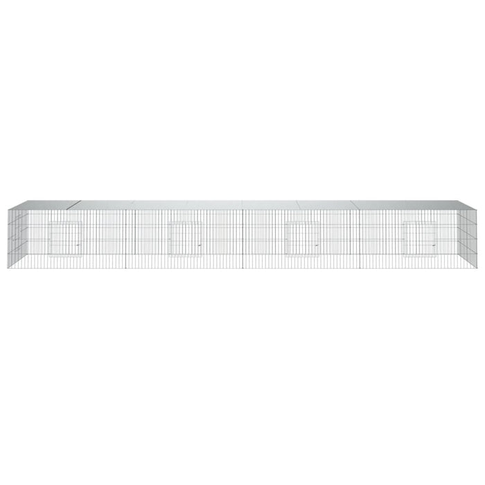 Cușcă pentru iepuri, 4 panouri, 325x109x54 cm, fier galvanizat - WALTI WALTI