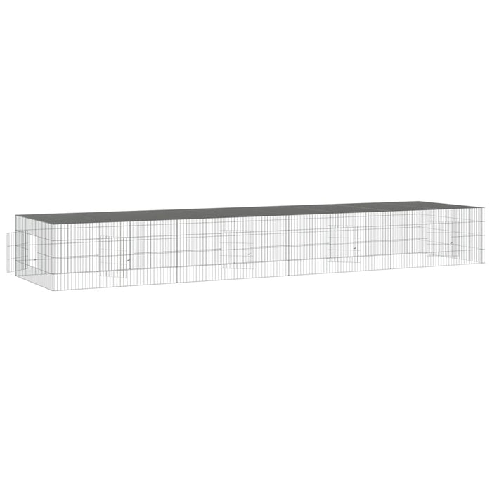 Cușcă pentru iepuri, 4 panouri, 325x109x54 cm, fier galvanizat - WALTI WALTI