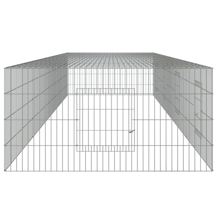 Cușcă pentru iepuri, 4 panouri, 325x109x54 cm, fier galvanizat - WALTI WALTI