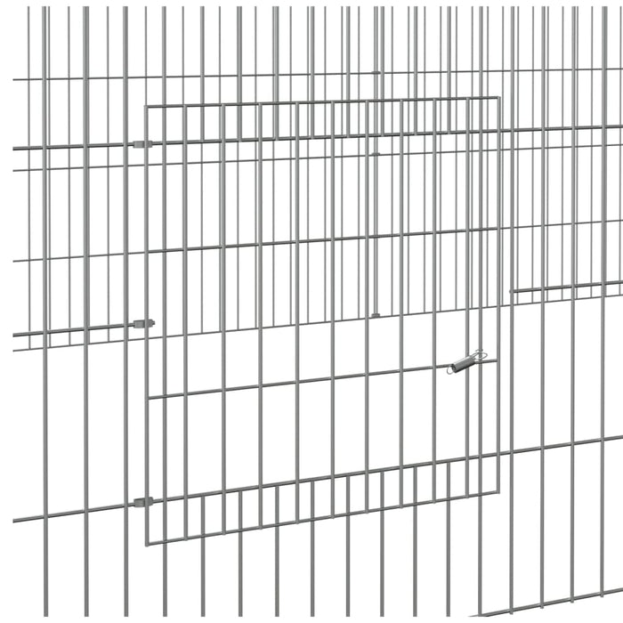 Cușcă pentru iepuri, 4 panouri, 325x109x54 cm, fier galvanizat - WALTI WALTI