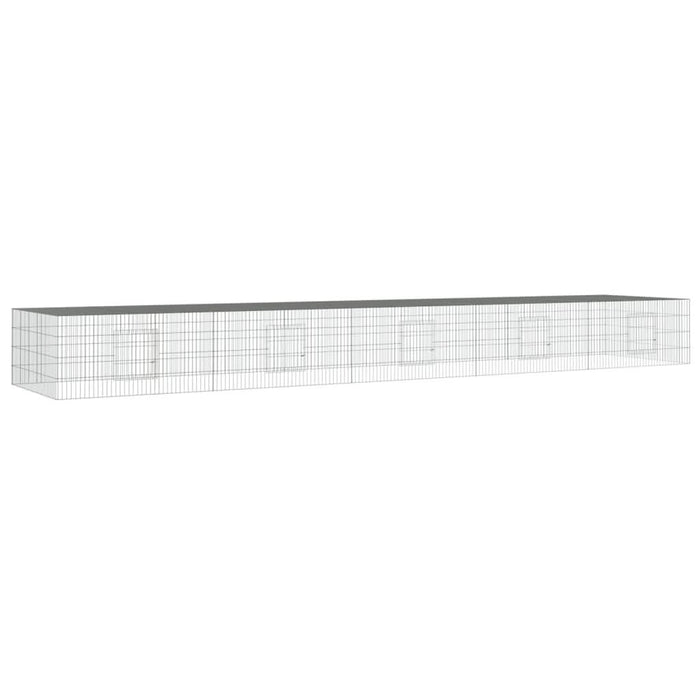 Cușcă pentru iepuri, 5 panouri, 541x109x54 cm, fier galvanizat - WALTI WALTI