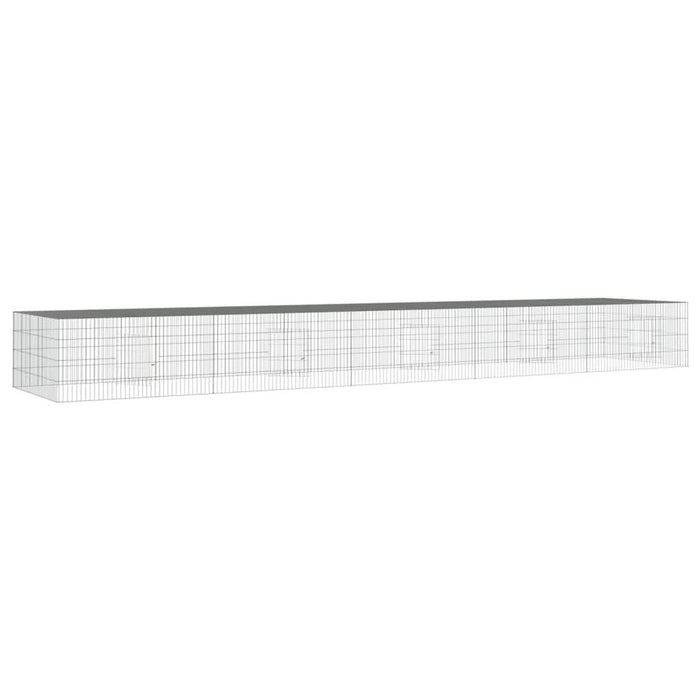 Cușcă pentru iepuri, 5 panouri, 541x109x54 cm, fier galvanizat - WALTI WALTI