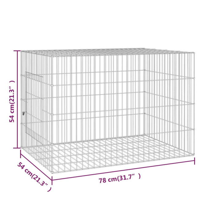Cușcă pentru iepuri, 78x54x54 cm, fier galvanizat - WALTI WALTI