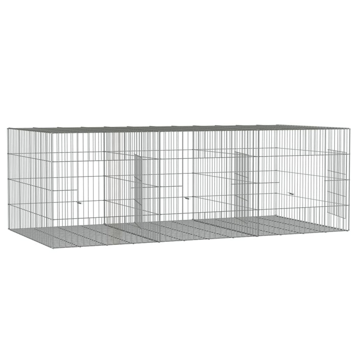 Cușcă pentru iepuri, 3 panouri, 163x79x54 cm, fier galvanizat WALTI