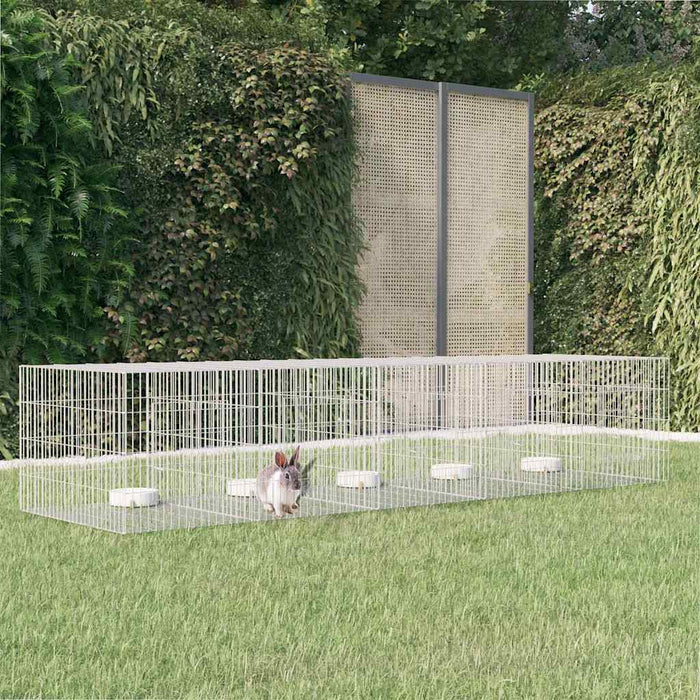 Cușcă pentru iepuri, 5 panouri, 217x79x54 cm, fier galvanizat WALTI