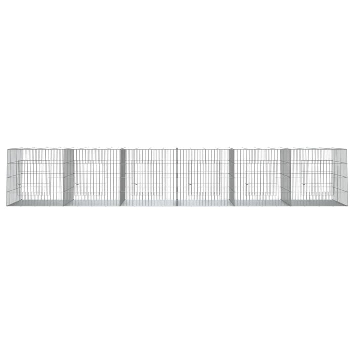 Cușcă pentru iepuri, 6 panouri, 327x79x54 cm, fier galvanizat WALTI