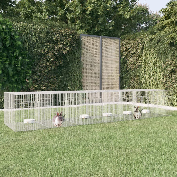 Cușcă pentru iepuri, 6 panouri, 327x79x54 cm, fier galvanizat WALTI