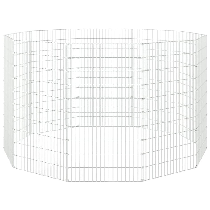 Adăpost pentru animale cu 10 panouri, 54x100 cm fier galvanizat - WALTI WALTI