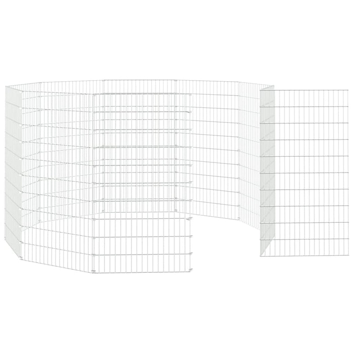 Adăpost pentru animale cu 10 panouri, 54x100 cm fier galvanizat - WALTI WALTI