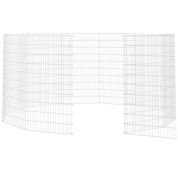 Adăpost pentru animale cu 12 panouri, 54x100 cm fier galvanizat - WALTI WALTI